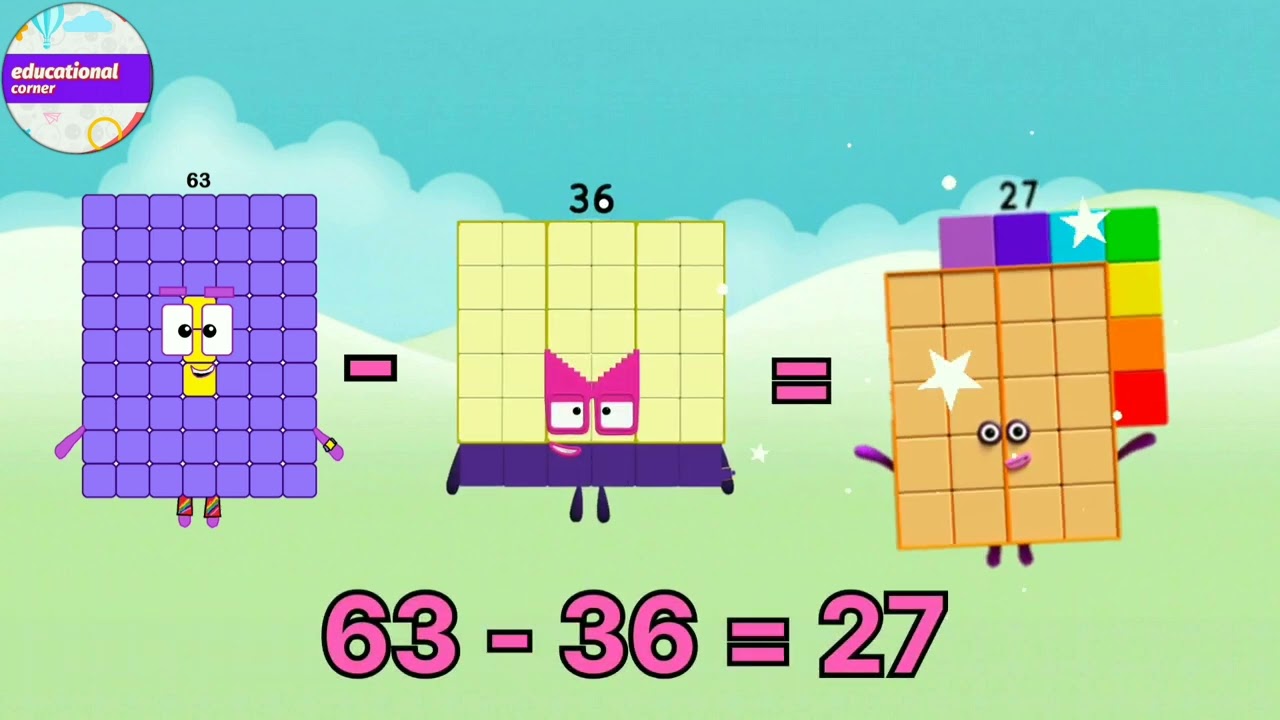 Numberblocks Reverse Subtraction for Kids ✖️