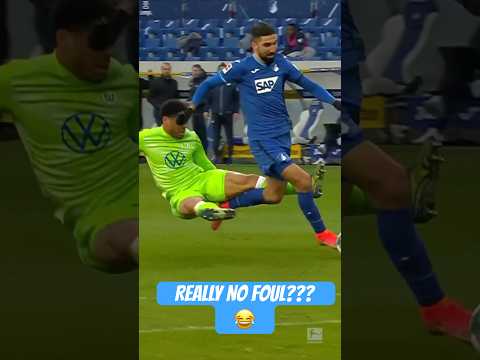 Wolfsburg player brutal foul vs Hoffenheim #shorts #football