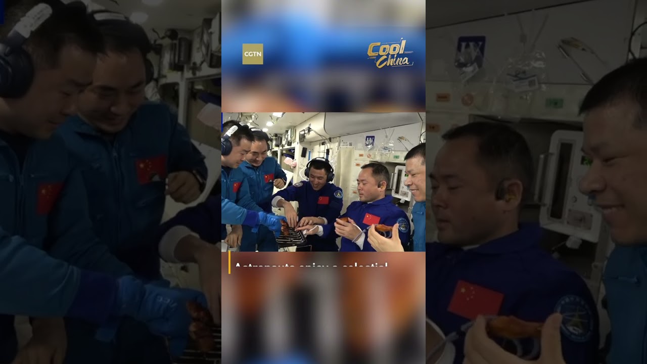 Astronauts grill chicken and steak in China's first space oven