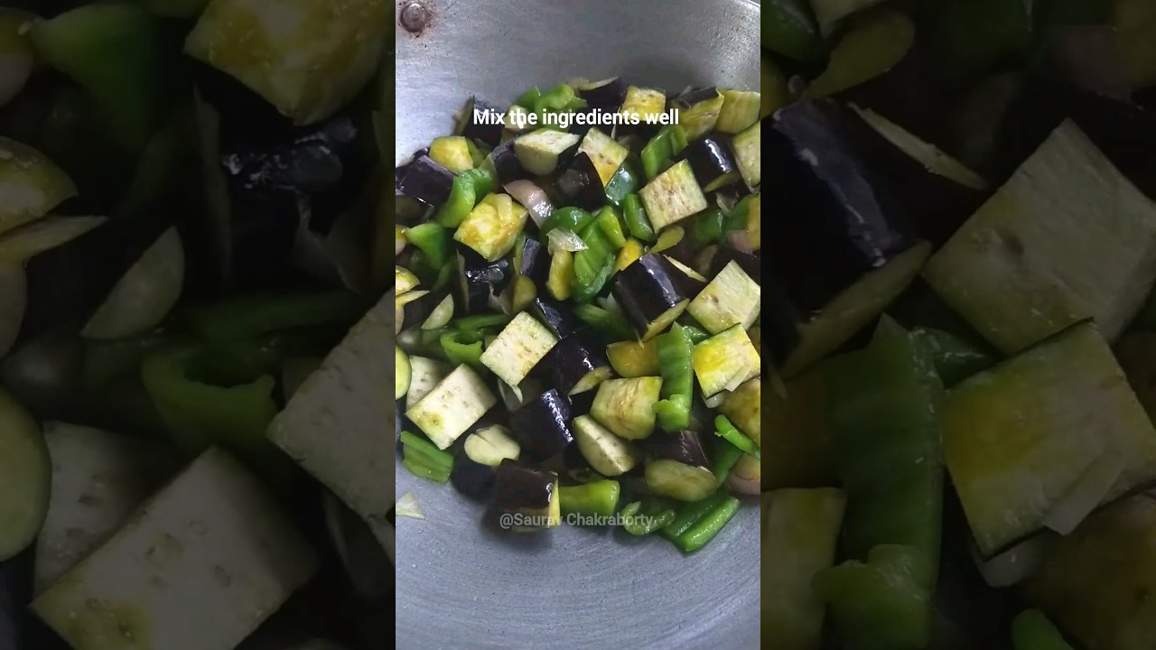 Vegan Baingan & Capsicum Sabji Recipe 🌶️