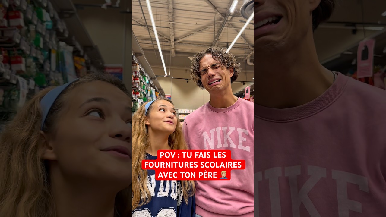 Fournitures scolaires avec papa 🤦🏼‍♂️