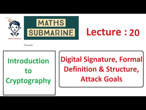 Cryptography Lecture 20: Digital Signature, Formal Definition & Structure, Attack Goals