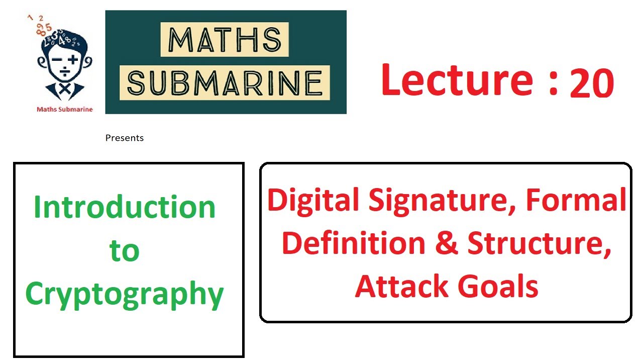 Cryptography Lecture 20: Understanding Digital Signatures - Definitions, Structure, and Attack Objectives