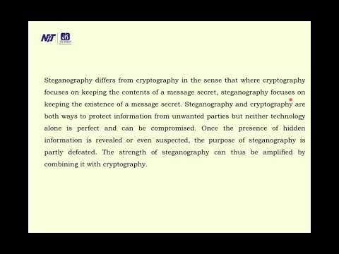 Security in Digital Image Processing : Steganography, Module V Lecture 8 EC 605C