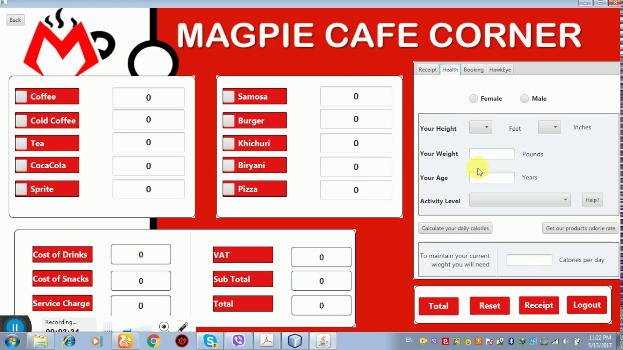 Real-Life Cafe Management System Java Project