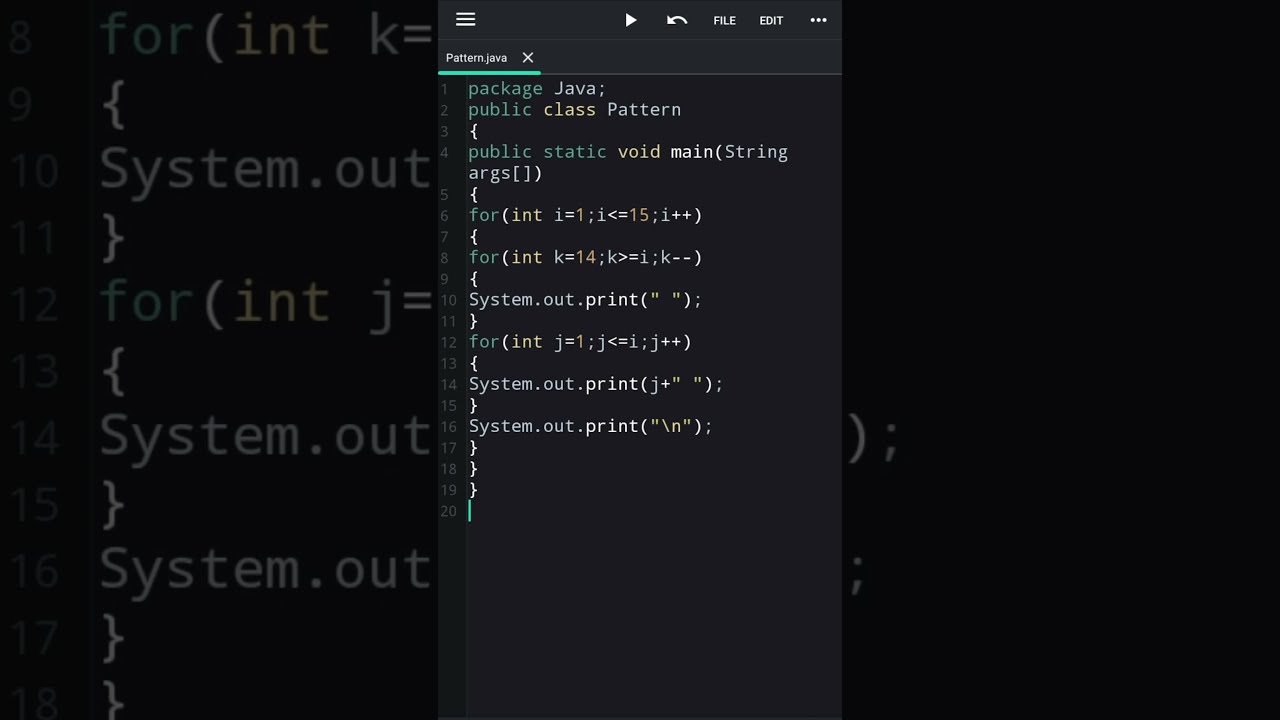 Run This Java Program & See the Output! 🚀 | Learn Java Patterns #Shorts