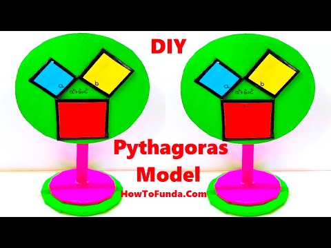 Pythagoras theorem model 3d making | maths project | tlm | howtofunda