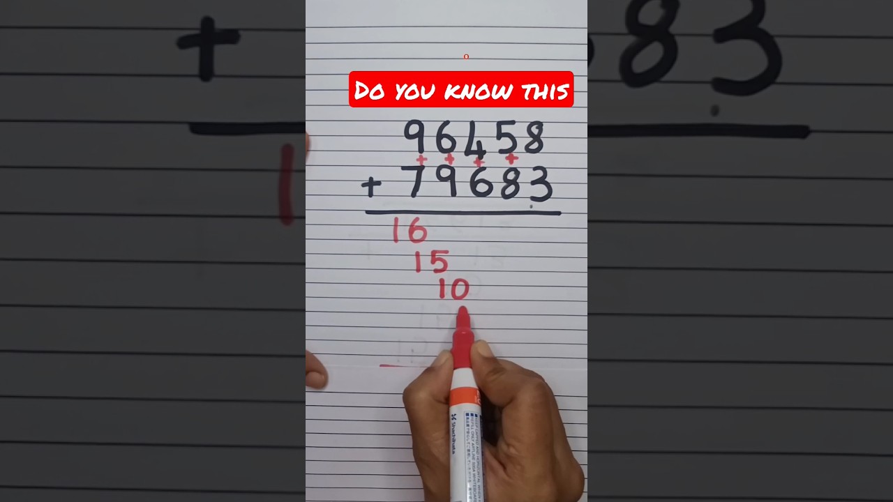 Quick & Easy Vedic Maths Addition Trick ✨ | Fast Math Hacks