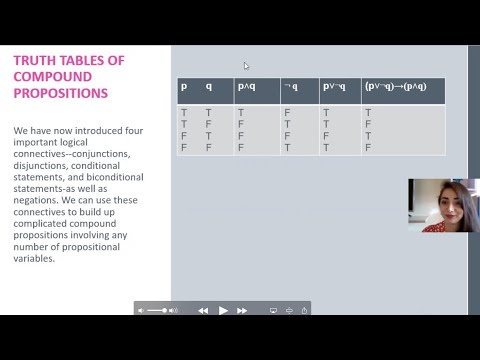 Discrete Mathematics- Propositional logic. Truth table of compound propositions