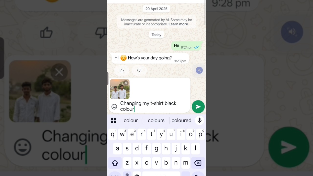 WhatsApp Meta AI Dress Change Photo Editing👗