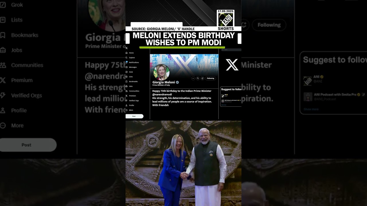 Italian PM Giorgia Meloni Celebrates PM Modi's 75th Birthday 🎉