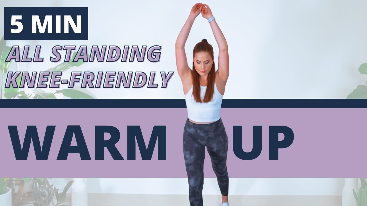 5 Min KNEE FRIENDLY Full Body Warm-Up Before Workout | All Standing Low Impact Warm-Up Exercises