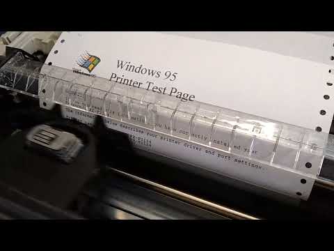 Panasonic KX-P2135 color dot matrix printer in action