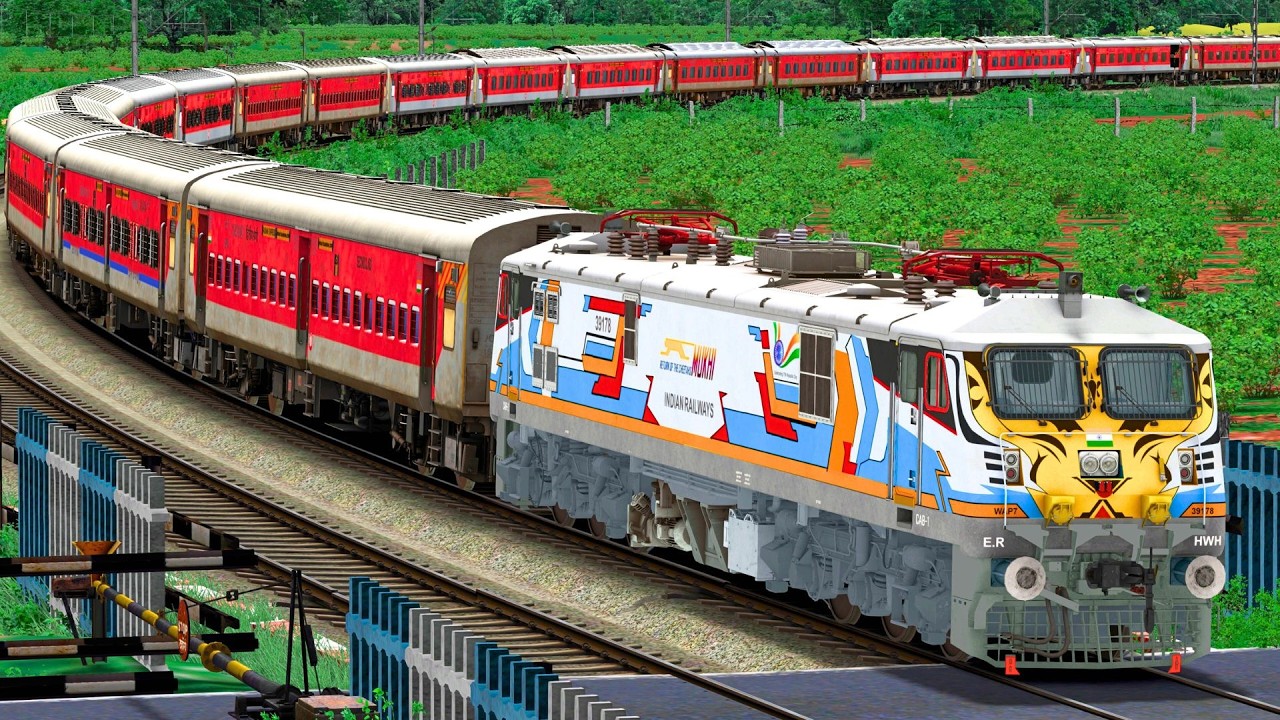 High-Speed Train Crossing & Bumpy Rails π