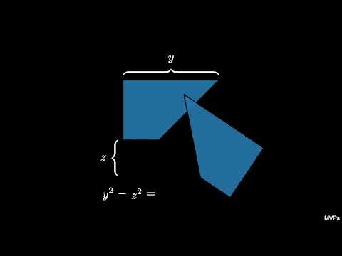 Completing The Square via the Difference of Squares (visual proof)