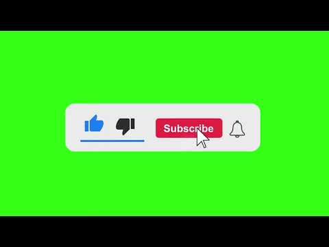 YouTube Subscribe & Like Green Screen Button 🎥