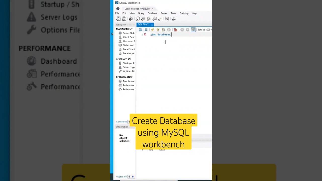 Create a Database in MySQL Workbench 🖥️
