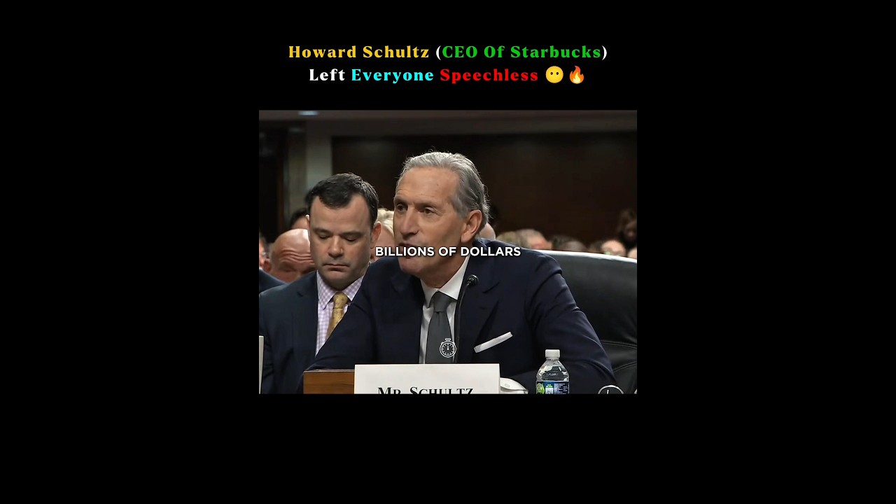 Starbucks CEO Howard Schultz Stuns US Senate During Testimony 😶🔥 | Must-Watch Short