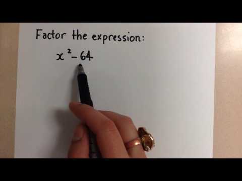Factoring a Difference of Squares