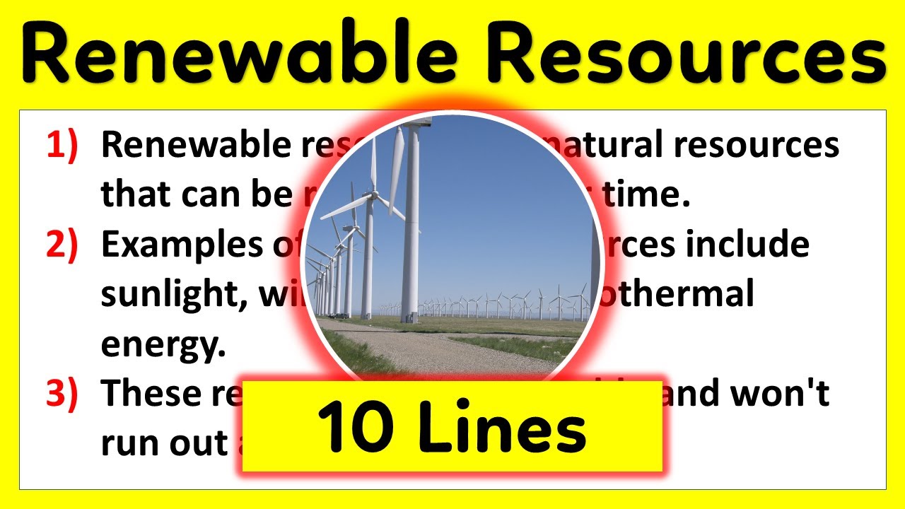 10 Lines on Renewable Resources 🌱