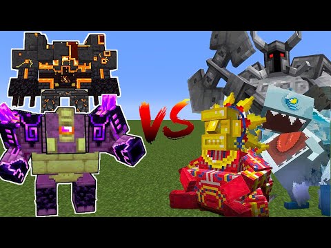 Mowzie's Mobs vs Netherite Monstrosity, Ender Guardian, Ender Golem...
