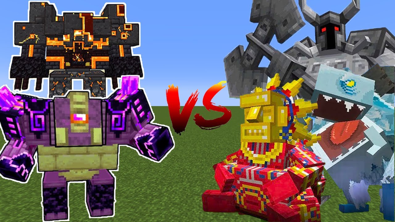 Mowzie's Mobs vs Netherite Monstrosity, Ender Guardian, and Ender Golem