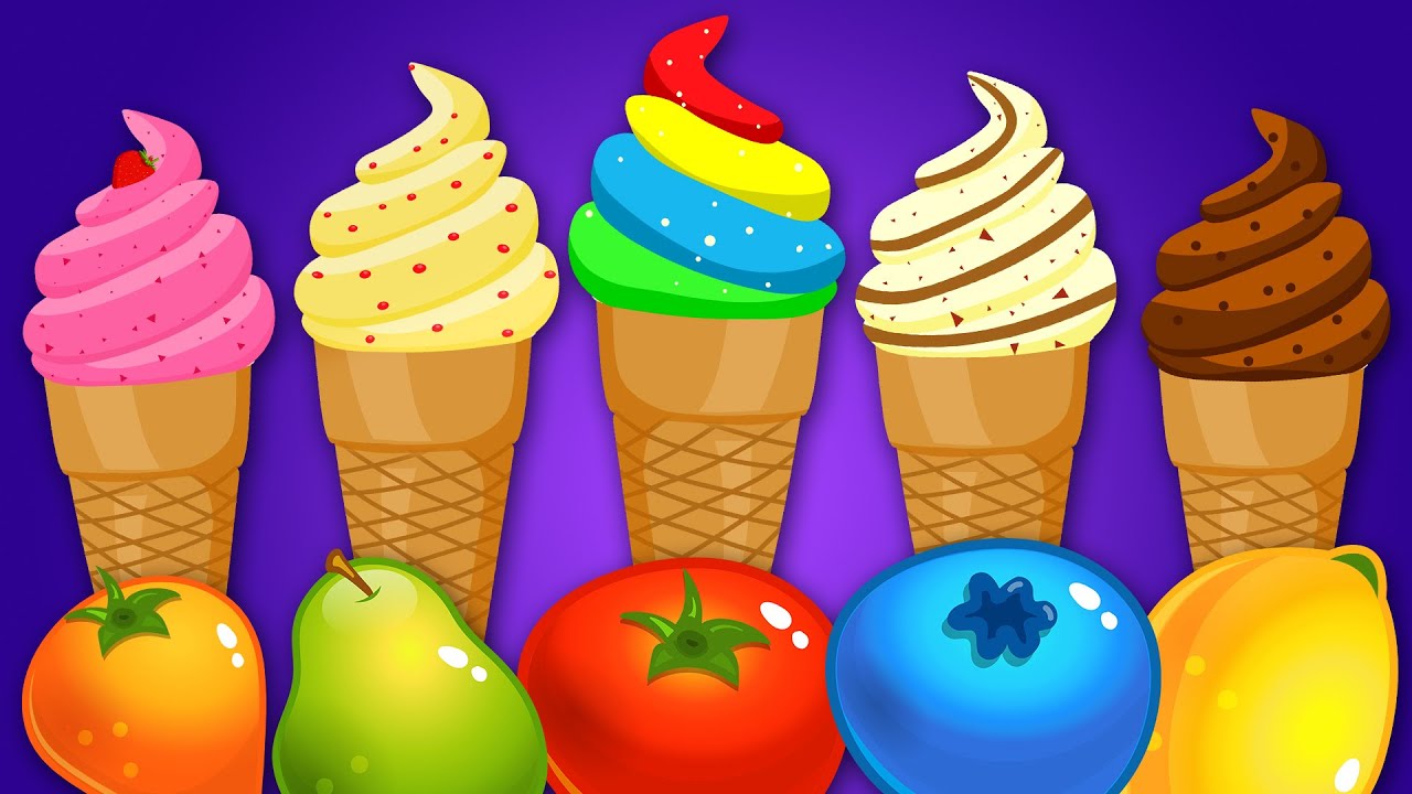 Learn Colors with Ice Creams and Soccer Ball | Episode 2 - Educational Videos for Toddlers