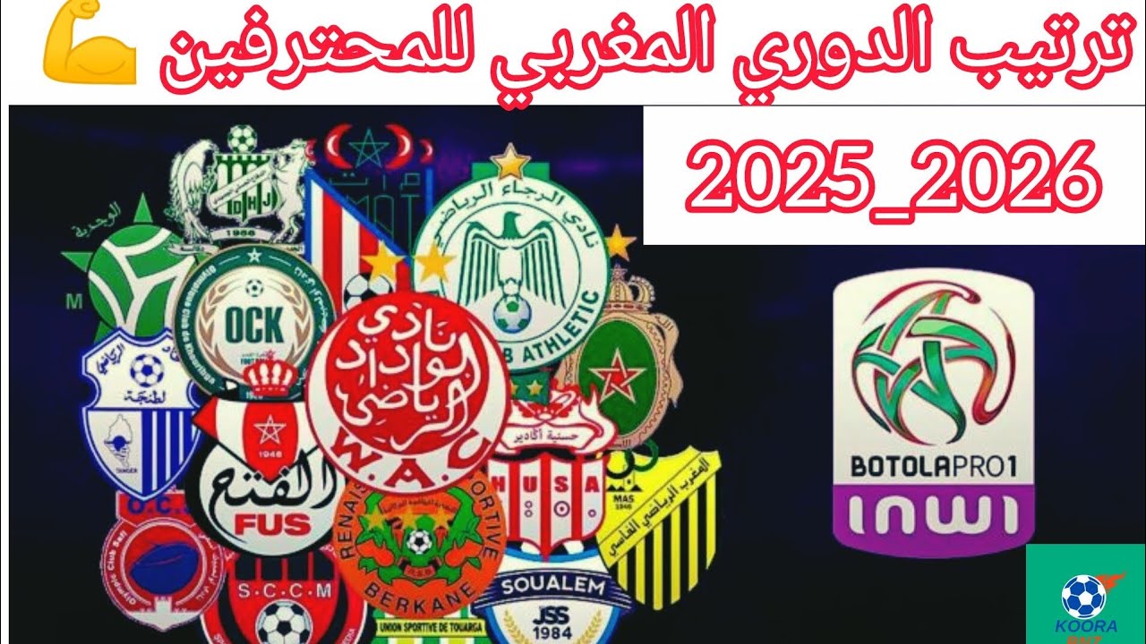 ترتيب البطولة الوطنية المغربية بعد مباريات اليوم 🔥 نتائج مباريات الدوري المغربي