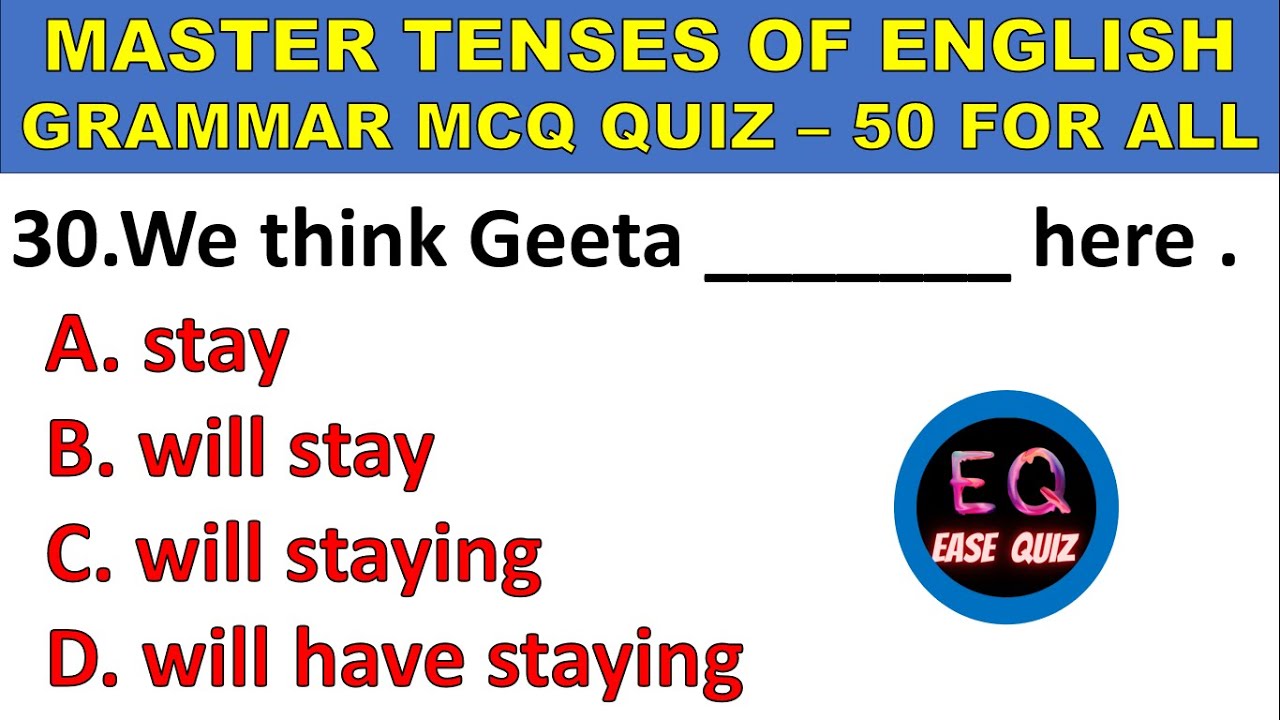 English Tenses Quiz: Test Your Skills ๐