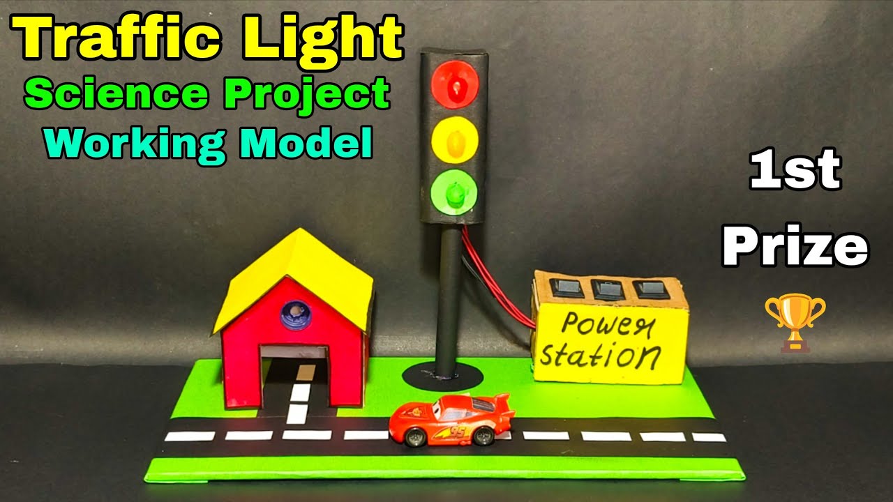 How to make traffic signal light science project working model