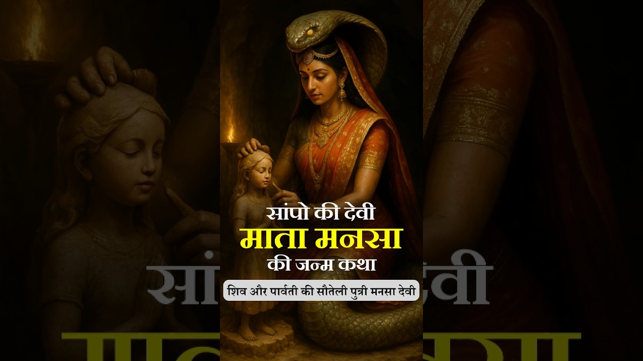 मनसा देवी की जन्म कथा । Birth story of Mansa devi 😱🔥#shorts #goddess #mansa #mahadev