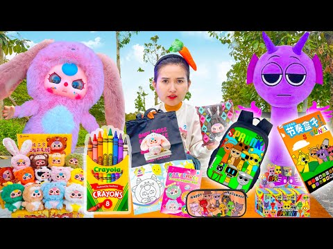 Changcady review đồ dùng học tập theo phong cách baby three và sprunki