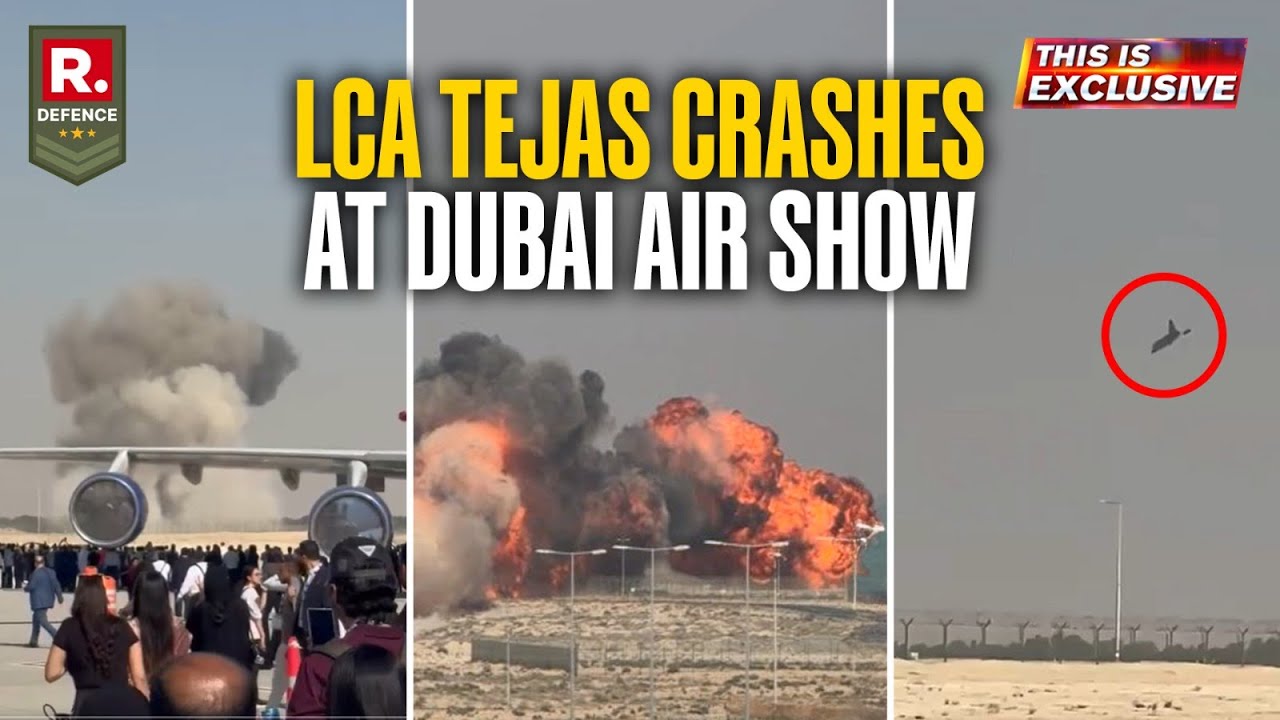 India’s LCA Tejas Crashes at Dubai Air Show ✈️