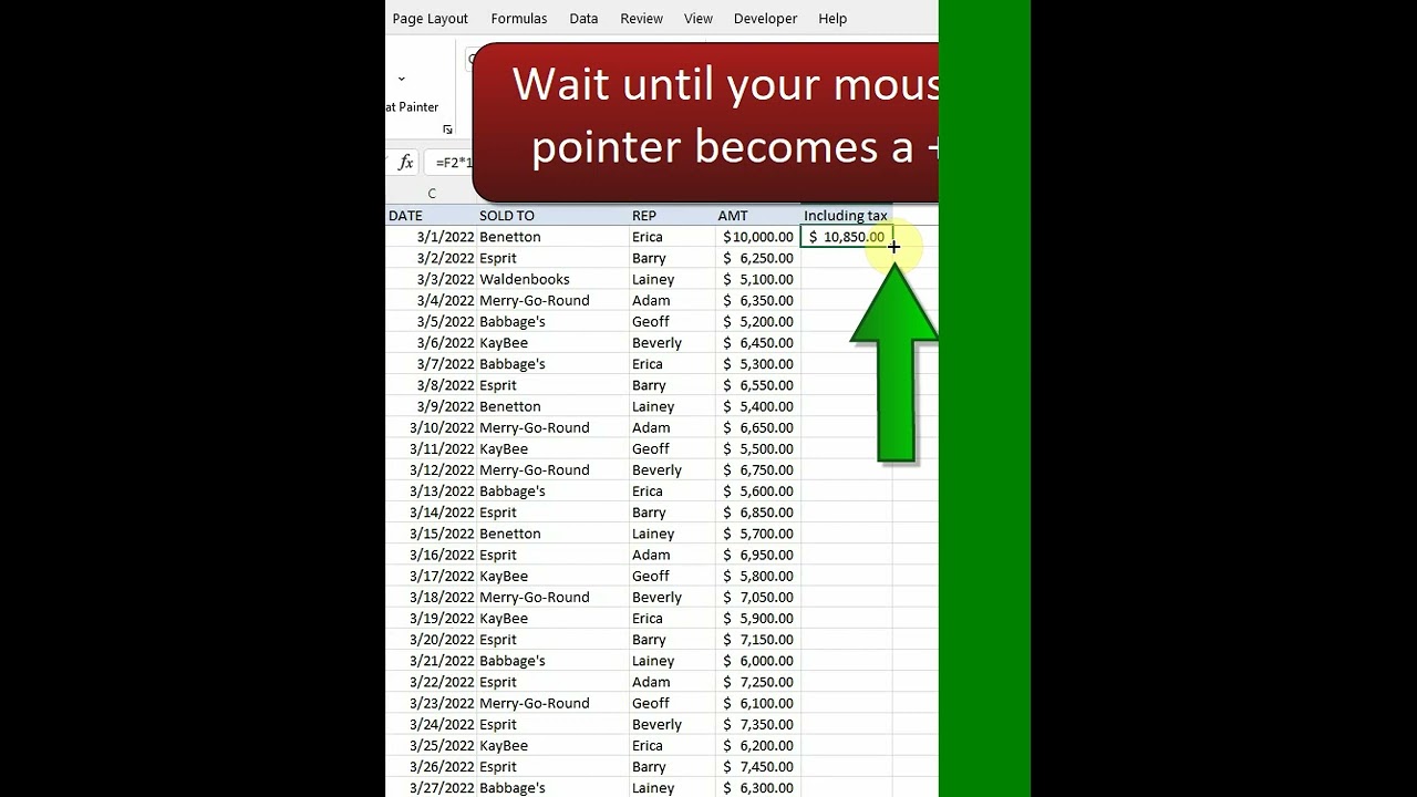 Quickly Copy Formulas Down in Excel π