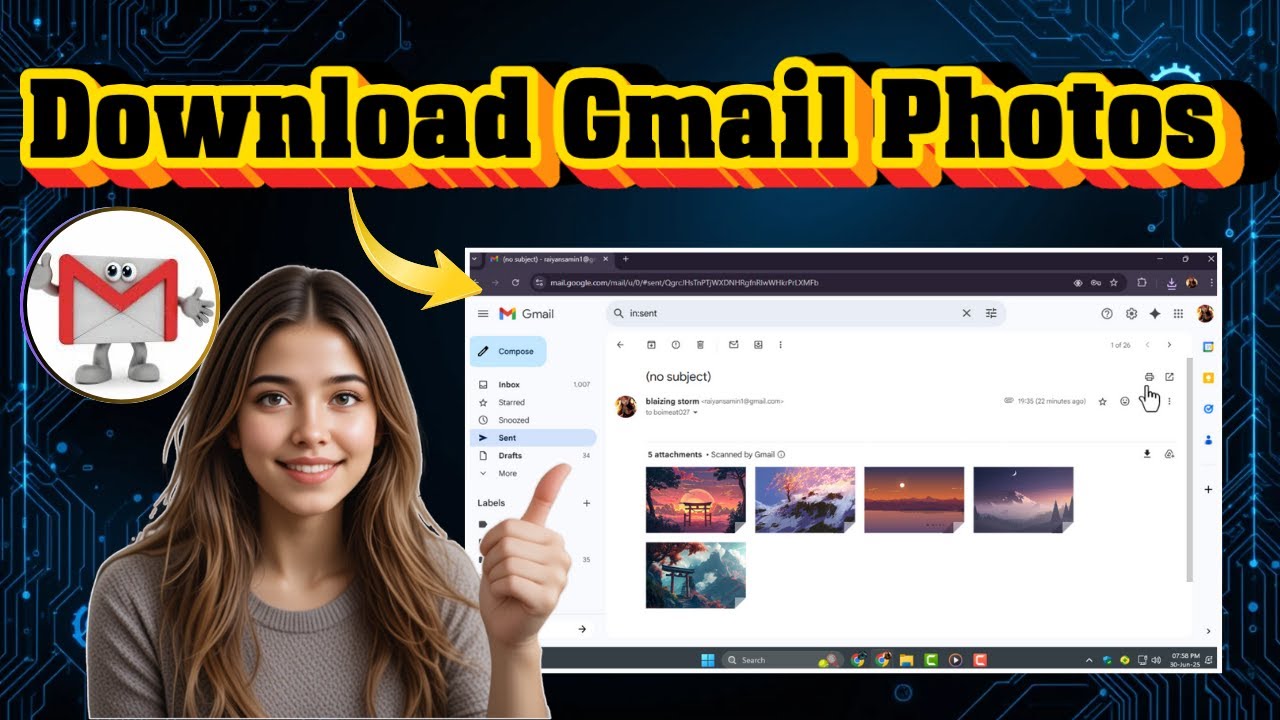 How To Download Photos from Gmail in Laptop - Full Guide
