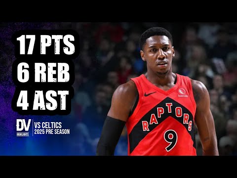 RJ Barrett vs Celtics 17 pts 6 reb 4 ast | Oct 15, 2025 | Pre Season