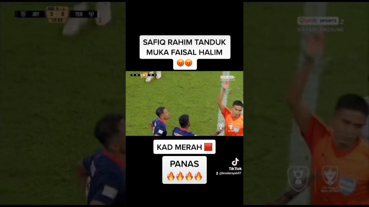 Safiq Rahim's Red Card Incident in JDT vs Terengganu (2021) ⚽
