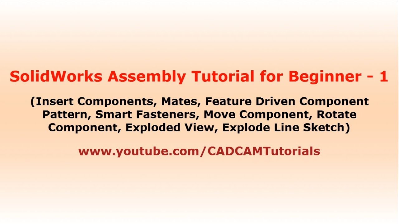 SolidWorks Assembly Tutorial for Beginners 🛠️