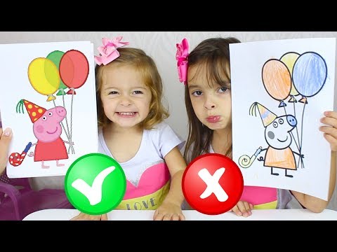 Desafio colorindo com 3 cores | Jéssica Godar e Laurinha e Helena