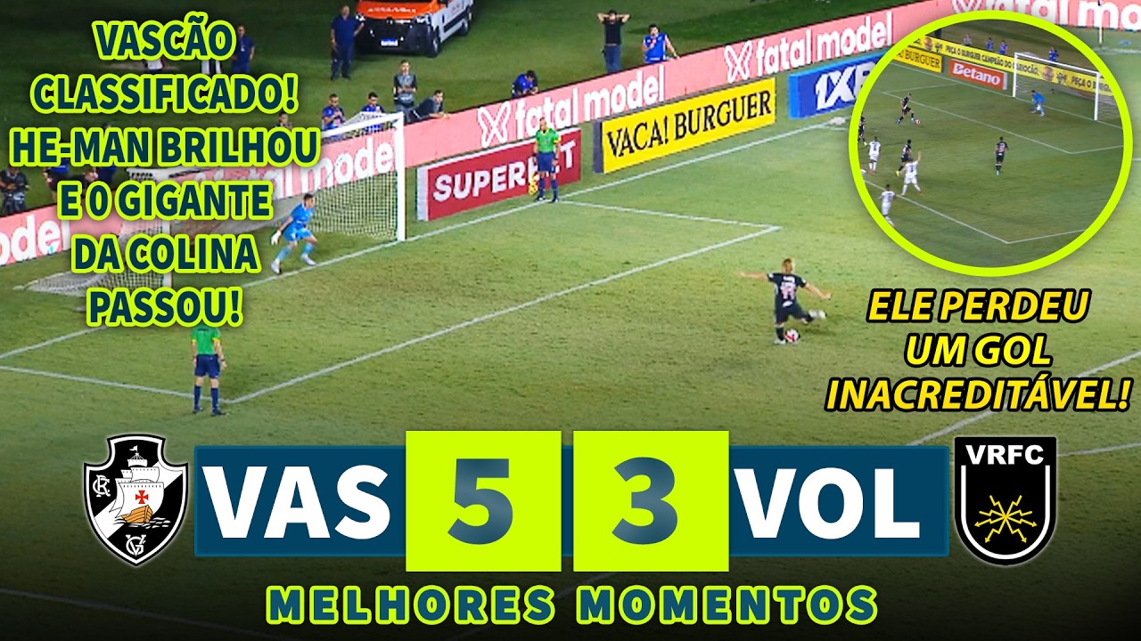 VASCÃO CLASSIFICADO NOS PÊNALTIS | Vasco x Volta Redonda | Melhores Momentos (COMPLETO) | 14/02/2026