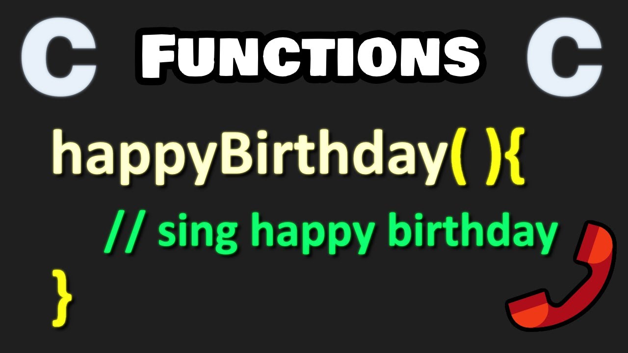 Functions in C are easy! π