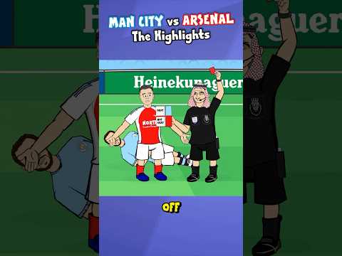RED CARD!🔴 Man City vs Arsenal Highlights #football #mancity #arsenal