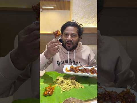 Eating 6 Saucy Chicken Lollipop |Dragon Prawns with Chicken Donne Biryani #shorts #bangalore #foodie