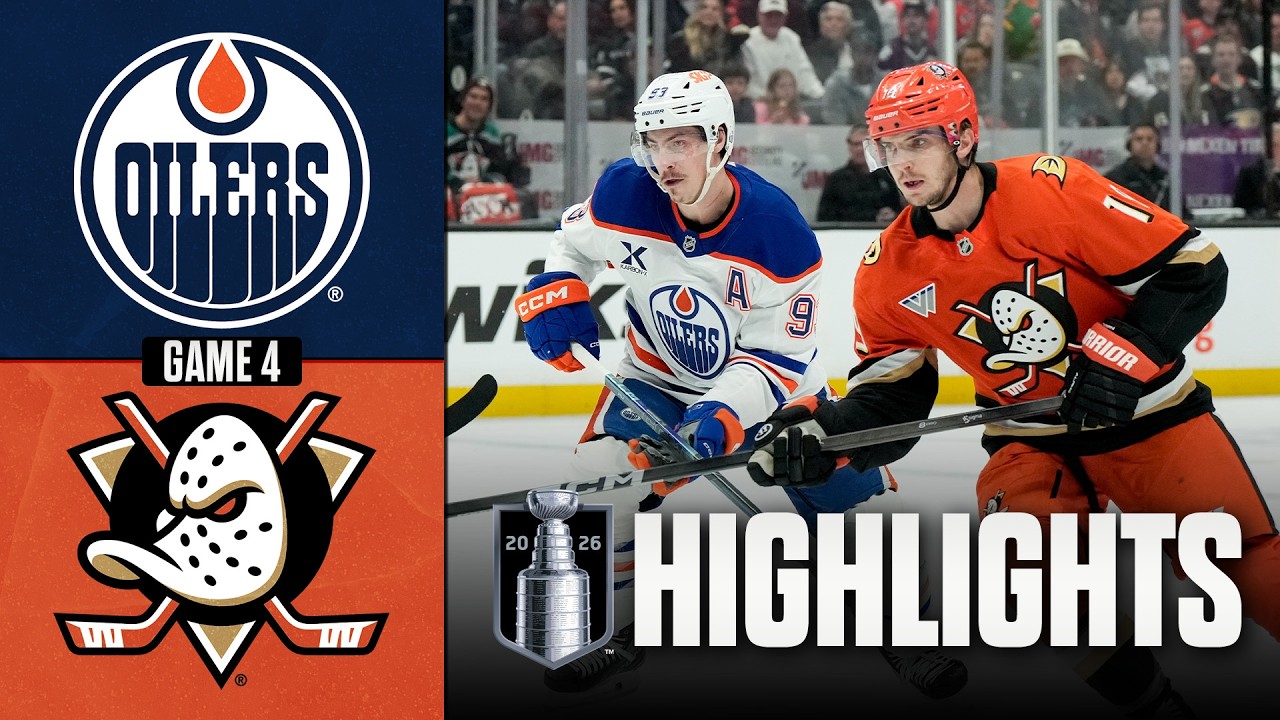 Oilers vs. Ducks Game 4 Playoff Highlights 🏒