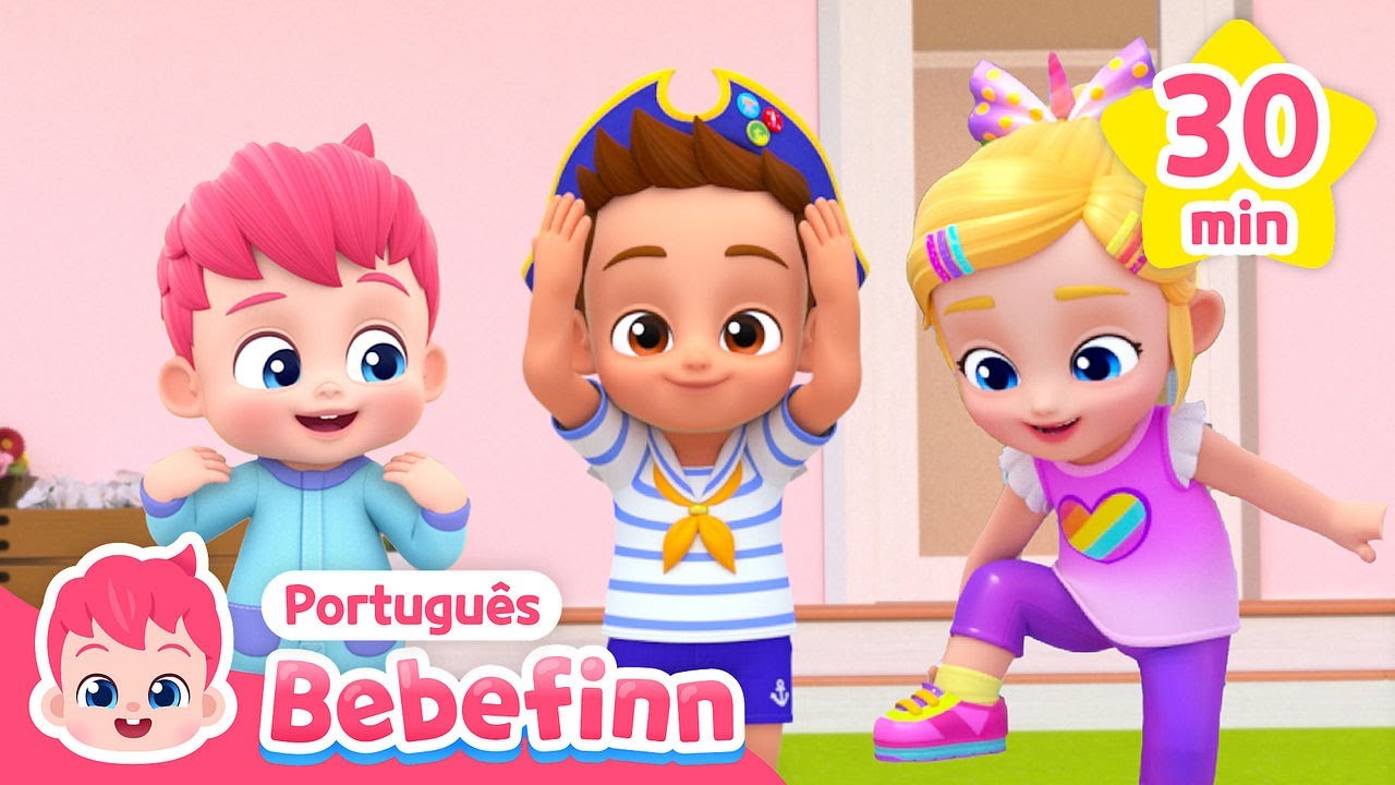 Aprendendo Sons dos Animais com Irmãos | TOP10 | +Completo | Bebefinn em Português- Canções Infantis