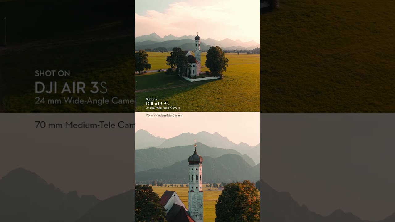DJI Air 3S Cinematic Orbits: 24mm vs 70mm 📸