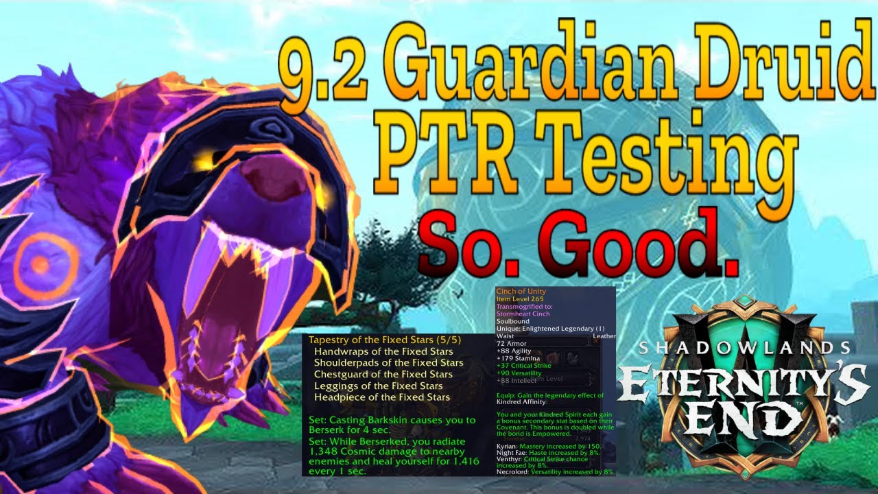Guardian Druid 9.2 Testing Tier Set and Double Legendary