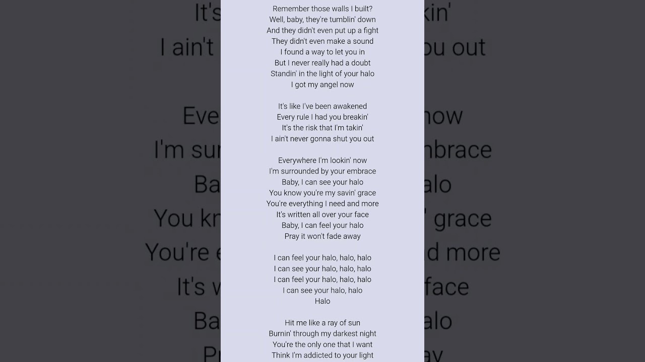 Halo by Beyoncé: Lyrics & Meaning ✨