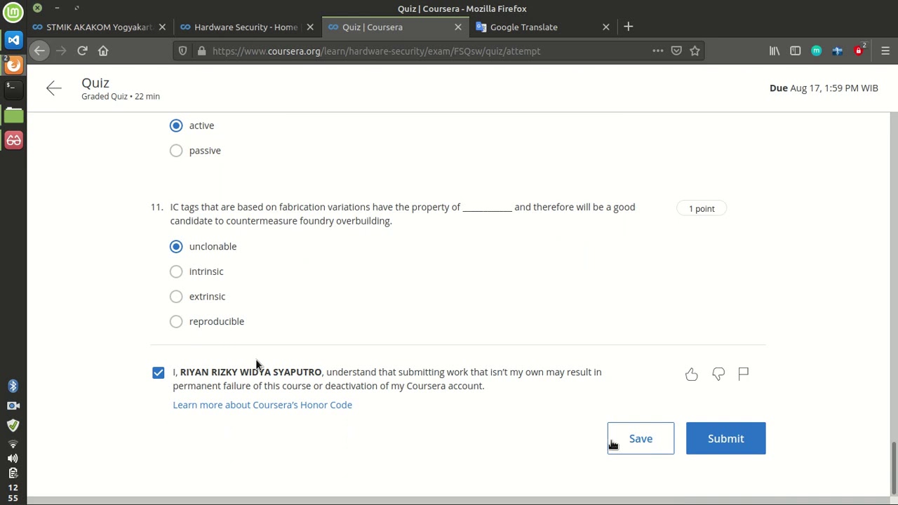 Secure Your Hardware: Week 2 Quiz Answers for Coursera's Hardware Security Course 🔐