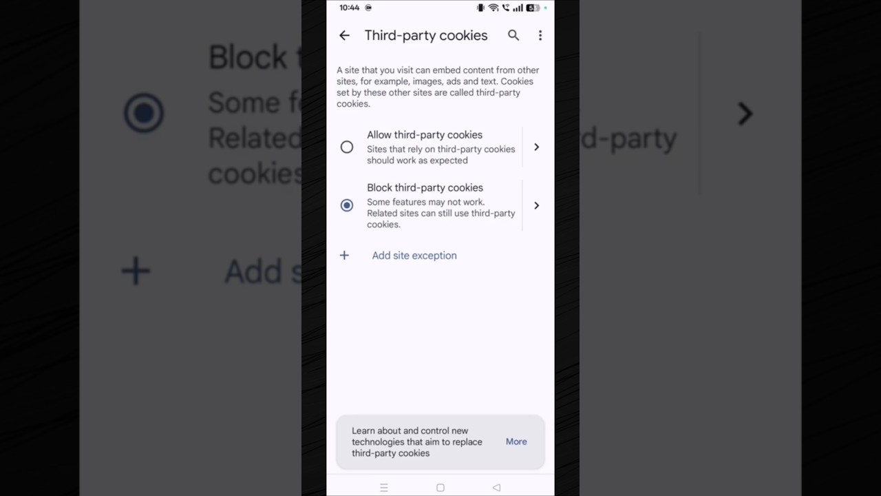How to blocked third party cookies in google chrome #shorts #youtubeshorts